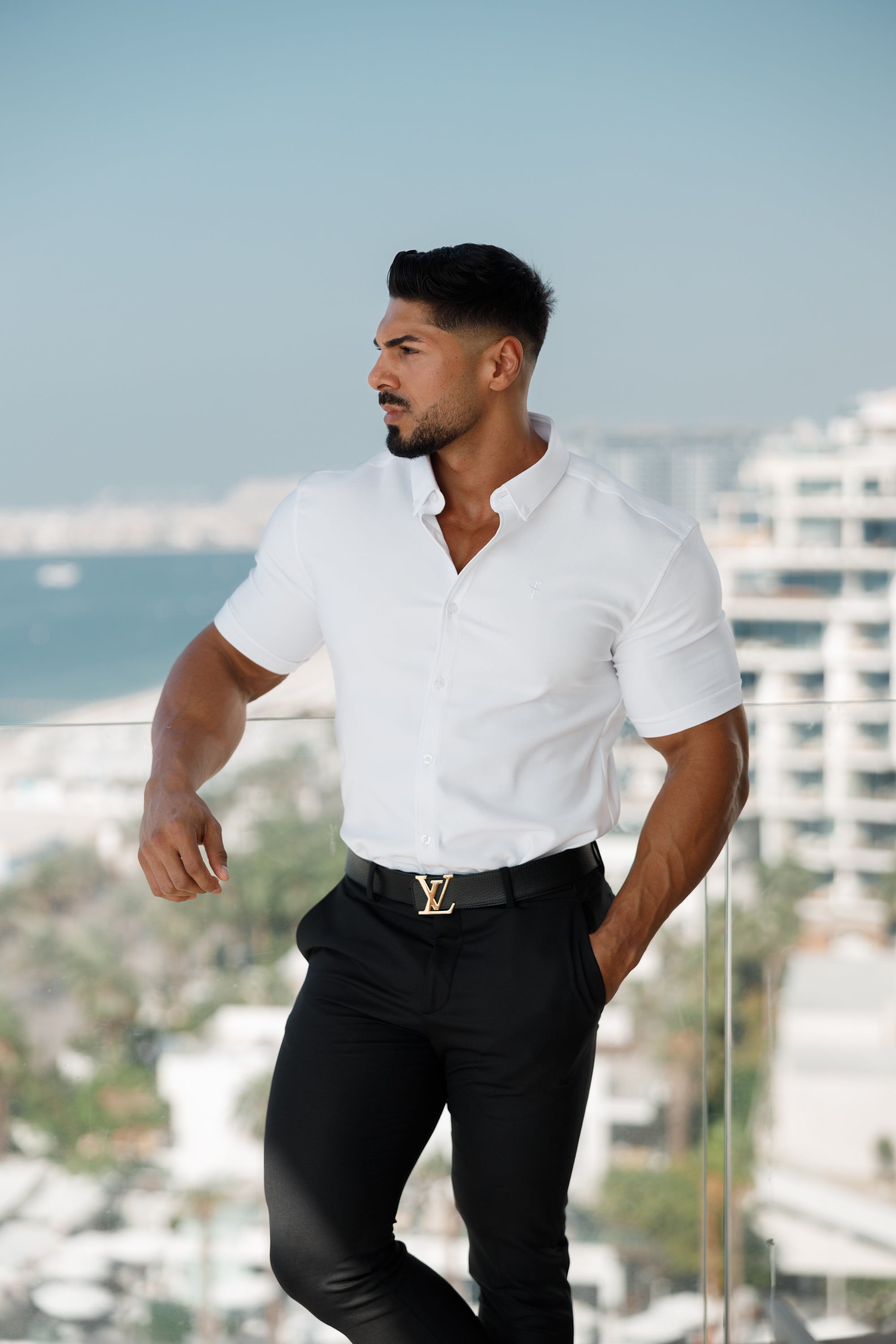 Super Slim Scuba White Short Sleeve Stretch - FS828 (PRE ORDER 30TH AUGUST)