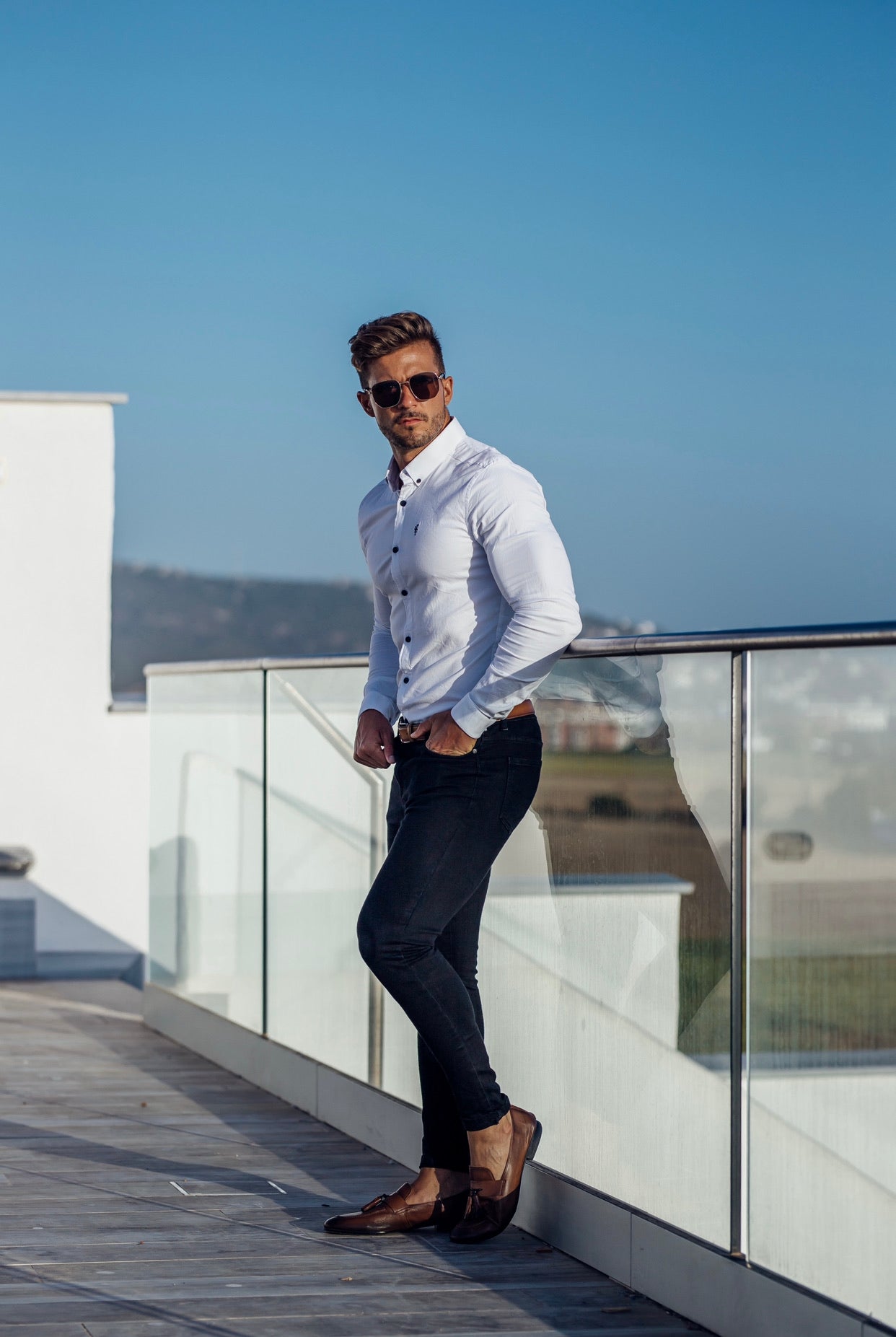 Super Slim Stretch Classic Oxford White - FS300 (PRE ORDER 18TH SEPTEMBER)