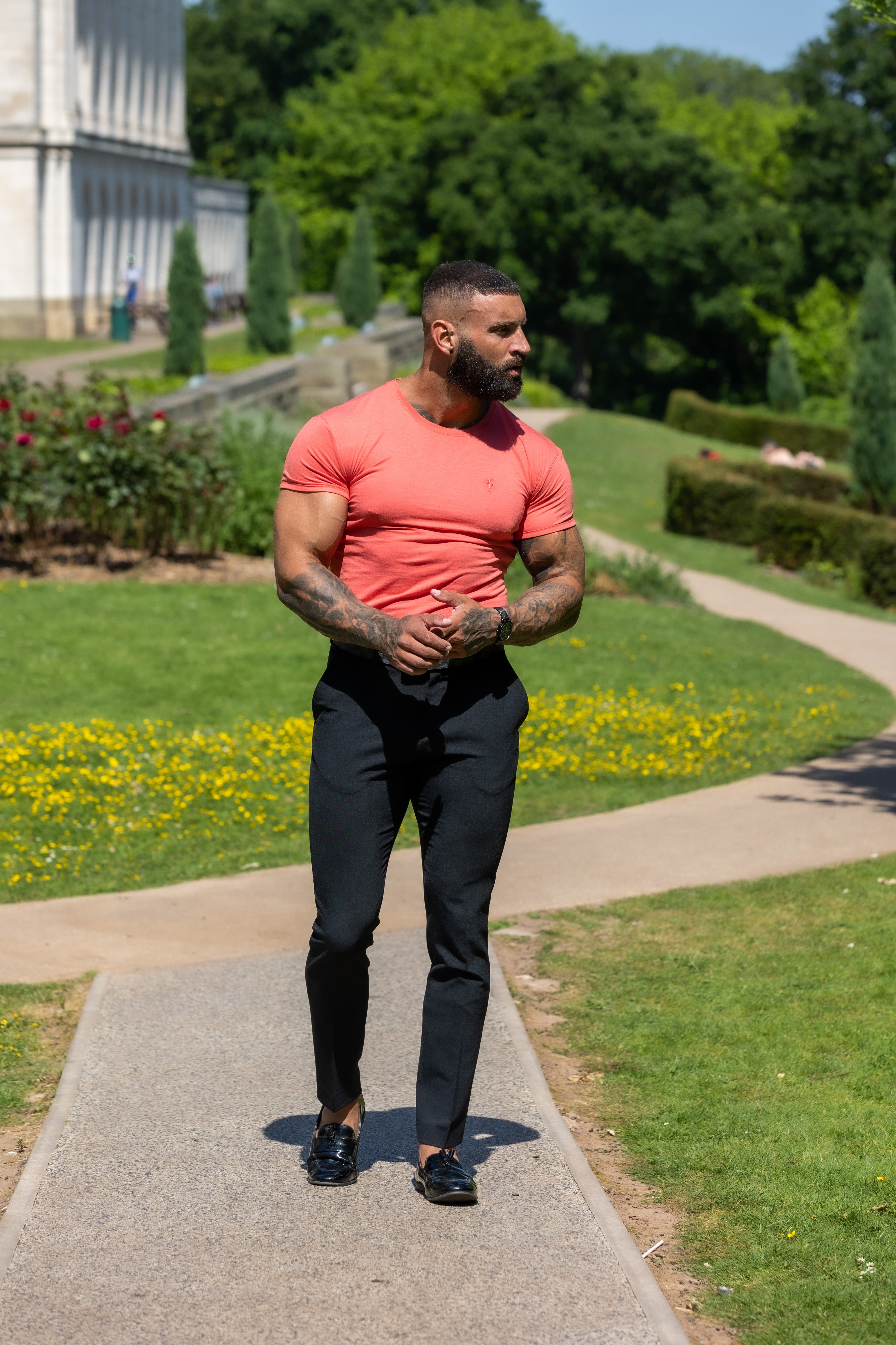Relaxed Formal Black Stretch Trousers - FSTR001 RELAXED